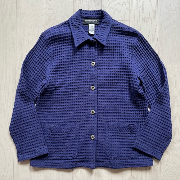 Vintage Sag Harbor Sports Waffle Knit Button Up Lightweight Sweater Cardigan - Picture 11 of 11